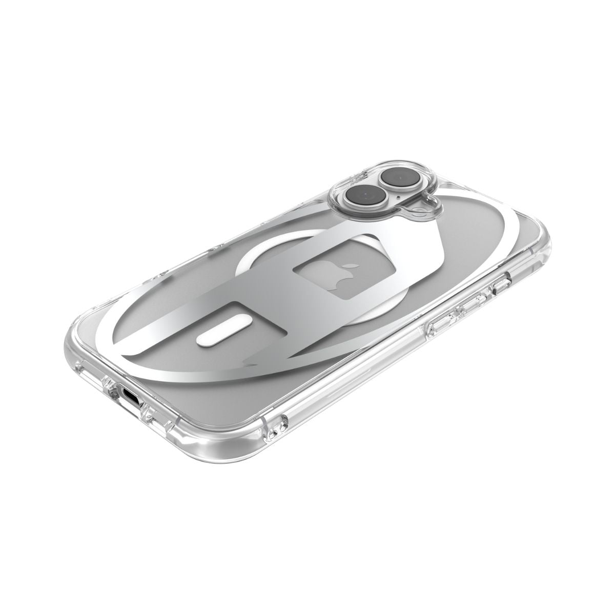 iPhone 17ケース Oval D Metallic Magsafe クリア/シルバー