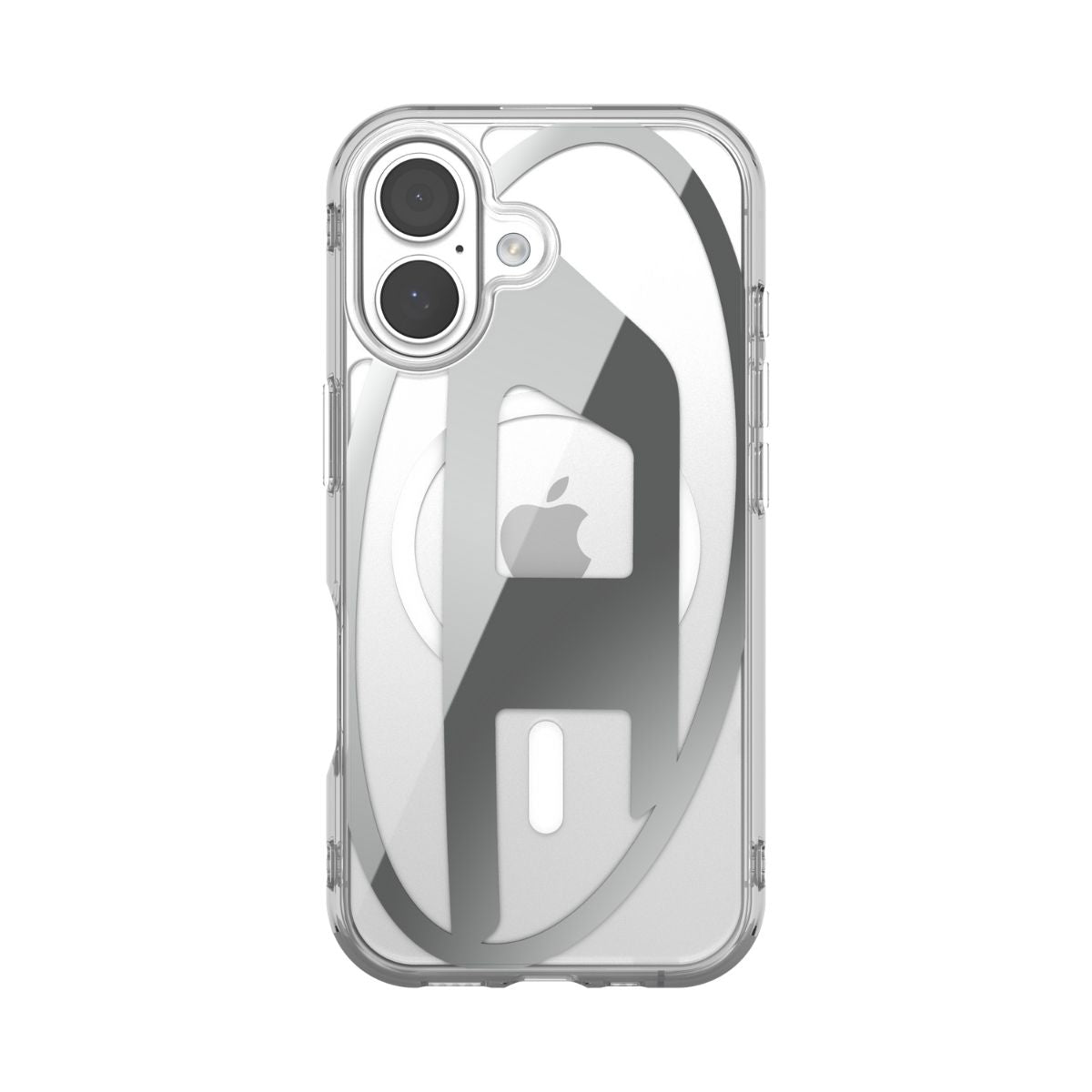 iPhone 17ケース Oval D Metallic Magsafe クリア/シルバー