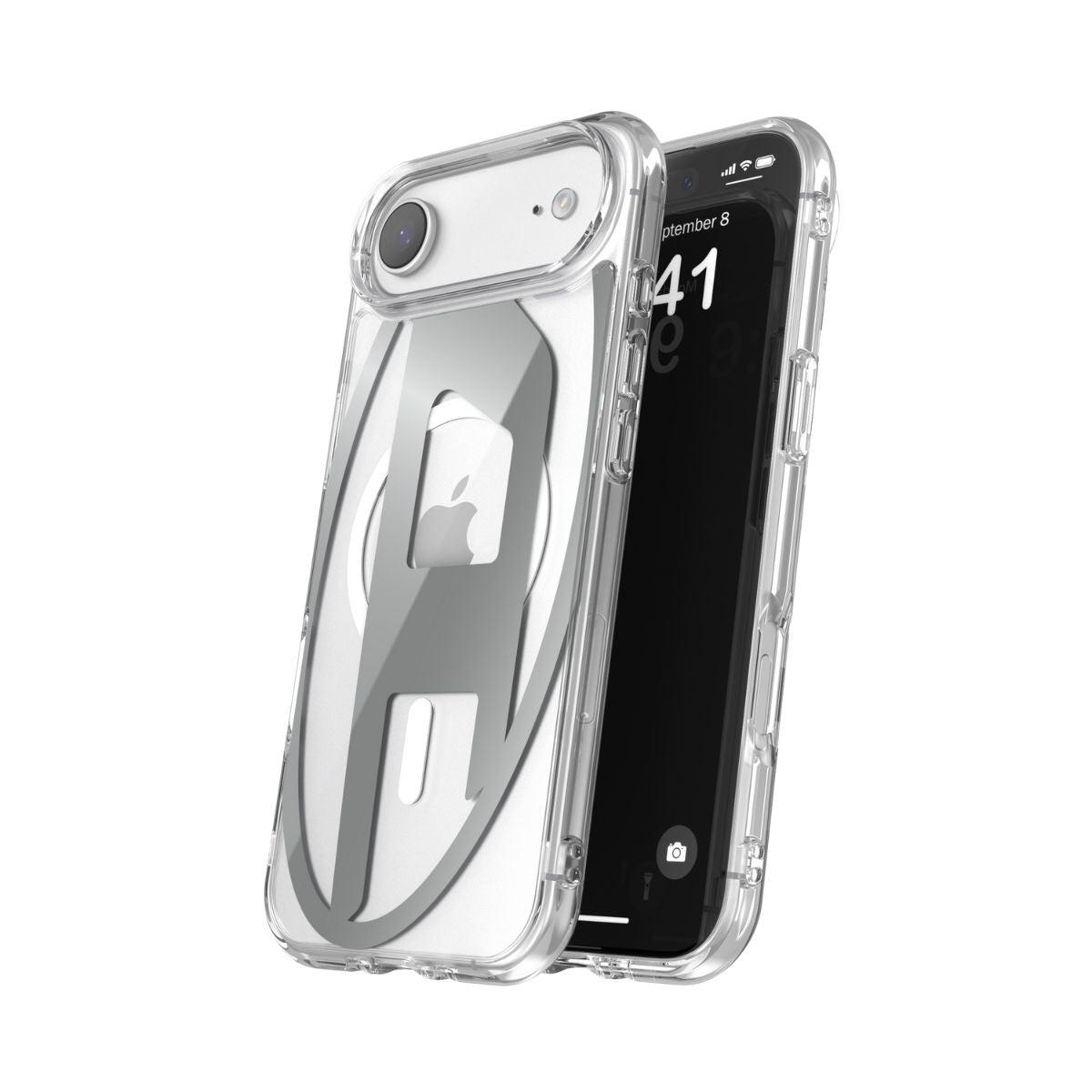 iPhone Airケース Oval D Metallic Magsafeクリア/シルバー