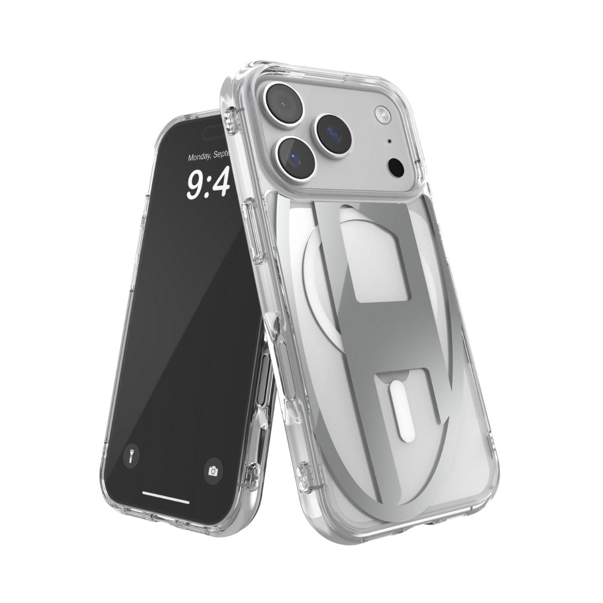 iPhone 17 Proケース Oval D Metallic Magsafe クリア/シルバー