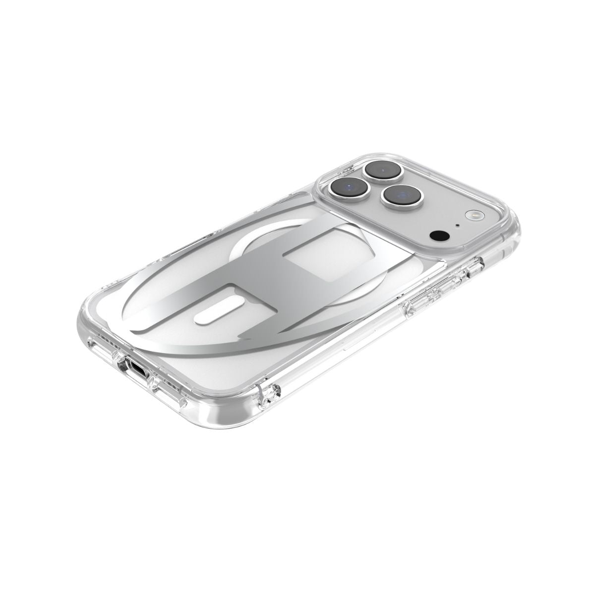 iPhone 17 Proケース Oval D Metallic Magsafe クリア/シルバー