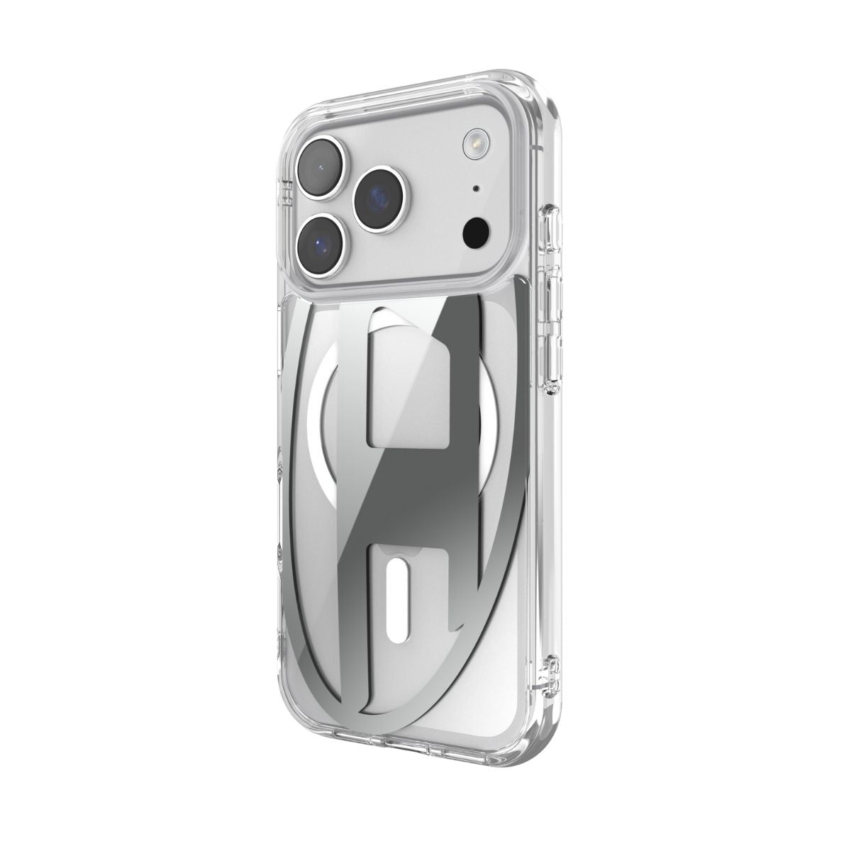 iPhone 17 Proケース Oval D Metallic Magsafe クリア/シルバー