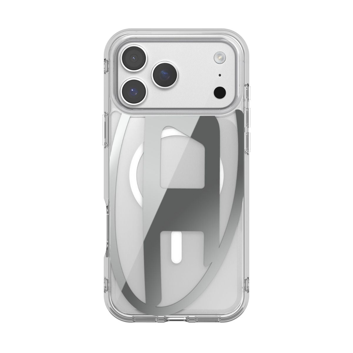 iPhone 17 Pro Maxケース Oval D Metallic Magsafe クリア/シルバー