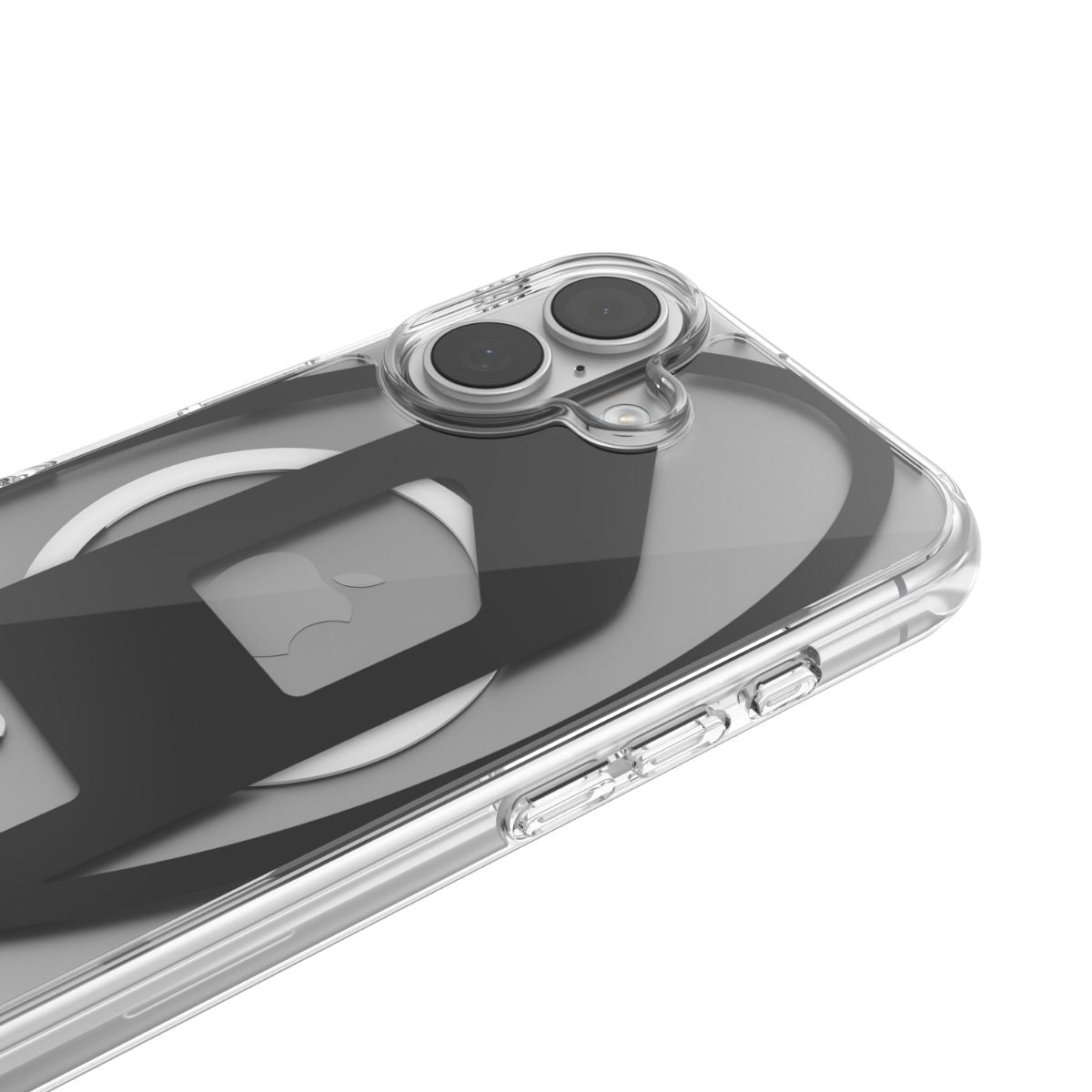 iPhone 17ケース Oval D Metallic Magsafe クリア/ブラック