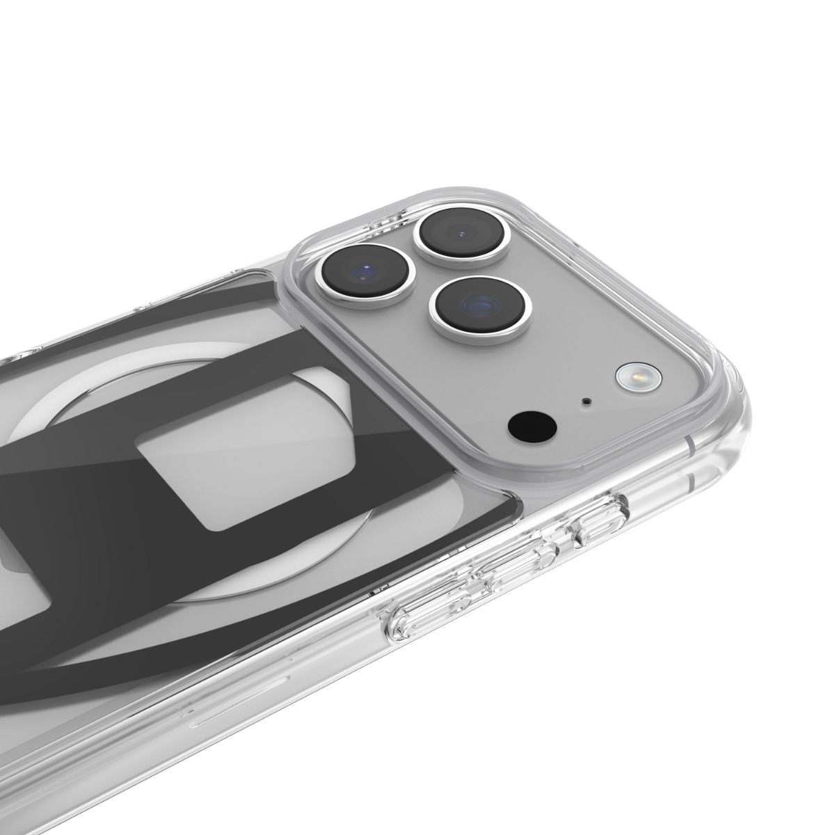 iPhone 17 Proケース Oval D Metallic Magsafe クリア/ブラック