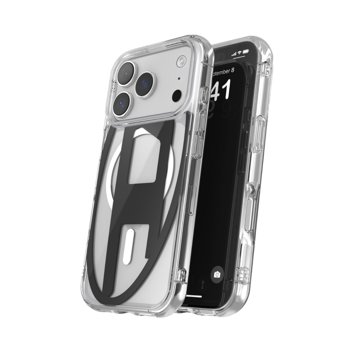 iPhone 17 Proケース Oval D Metallic Magsafe クリア/ブラック