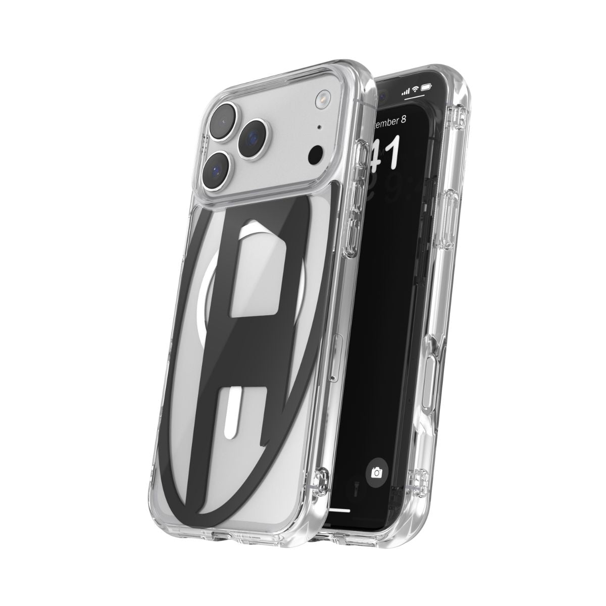 iPhone 17 Pro Maxケース Oval D Metallic Magsafe クリア/ブラック