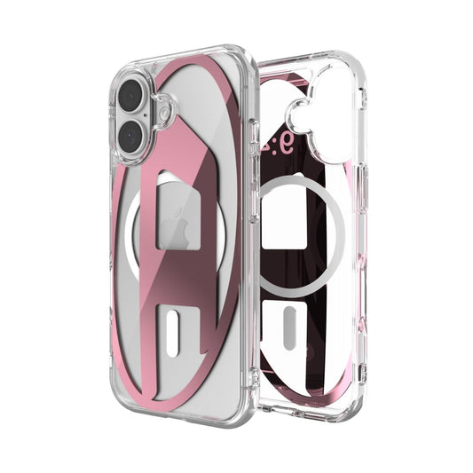 iPhone 17ケース Oval D Metallic Magsafe クリア/ピンク