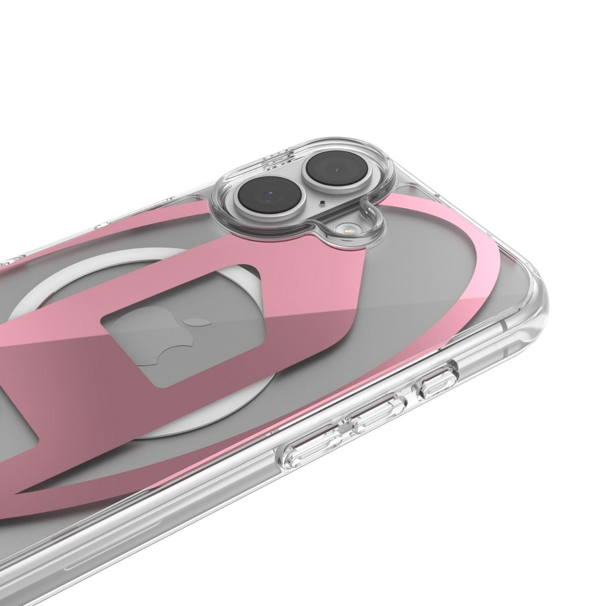 iPhone 17ケース Oval D Metallic Magsafe クリア/ピンク