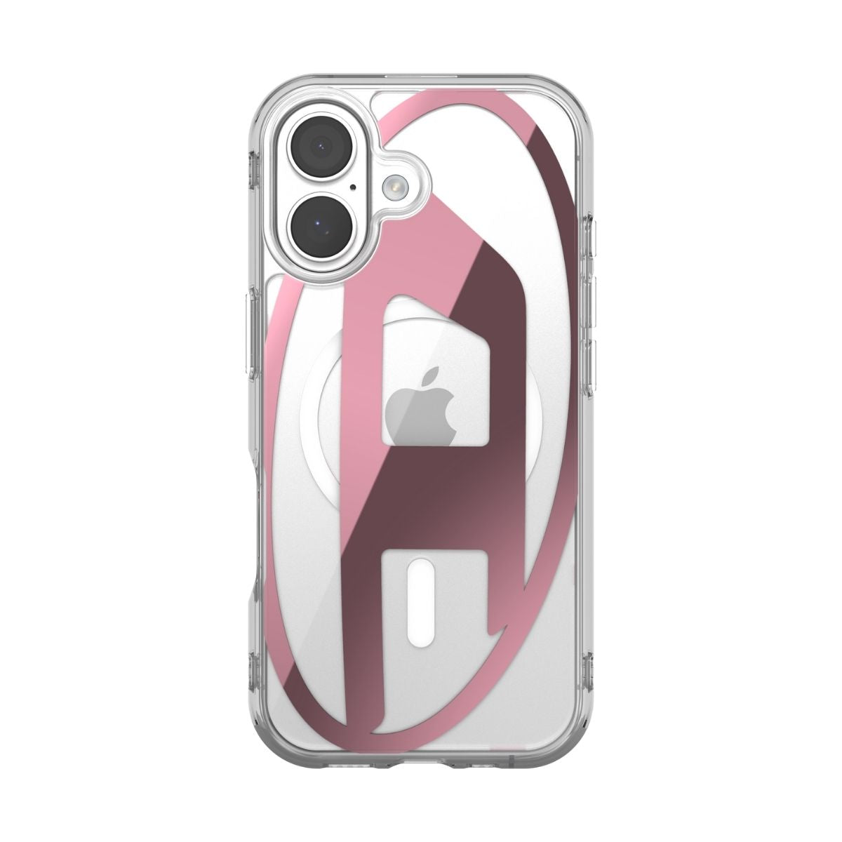 iPhone 17ケース Oval D Metallic Magsafe クリア/ピンク