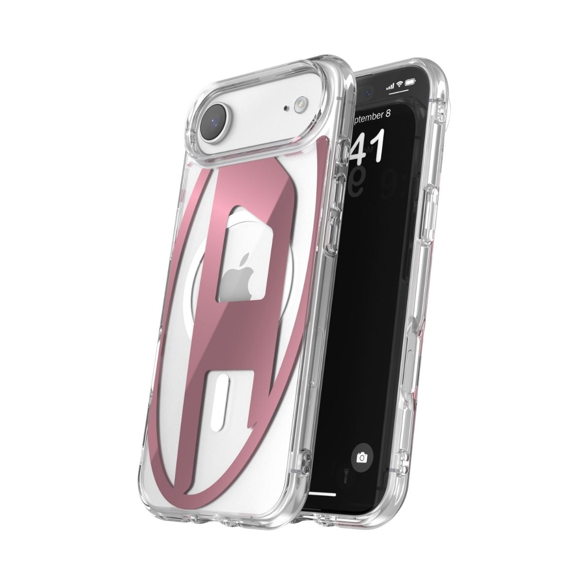iPhone Airケース Oval D Metallic Magsafeクリア/ピンク