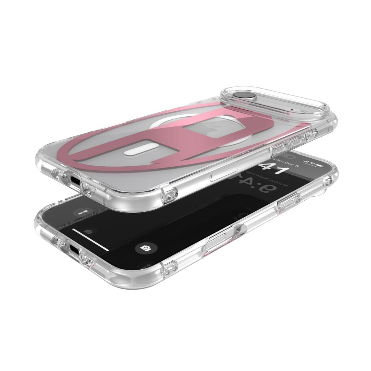 iPhone Airケース Oval D Metallic Magsafeクリア/ピンク