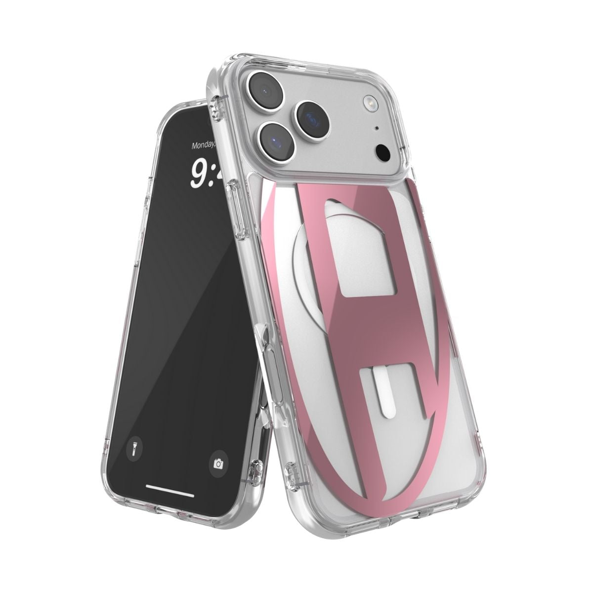 iPhone 17 Pro Maxケース Oval D Metallic Magsafe クリア/ピンク