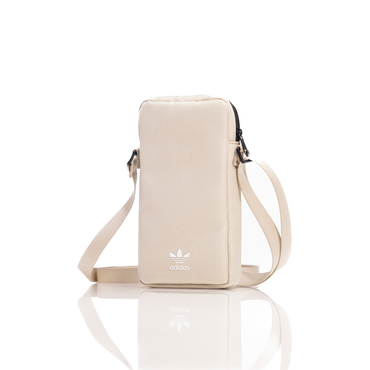 adidas ユニバーサルフォンポーチ Universal Pouch Big Logo トープホワイト