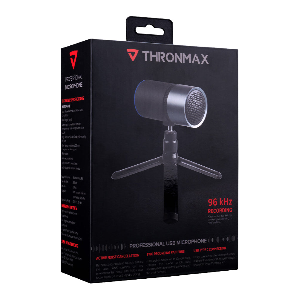 ストリーミング マイク USBマイクロフォン Thronmax Pulse RGB M8 MG-M8