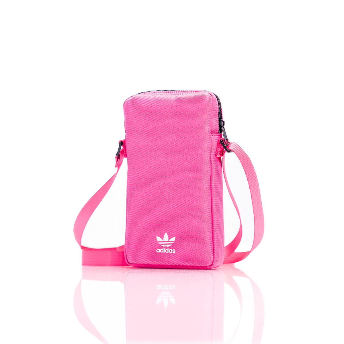 adidas ユニバーサルフォンポーチ Universal Pouch Big Logo ピンクホワイト