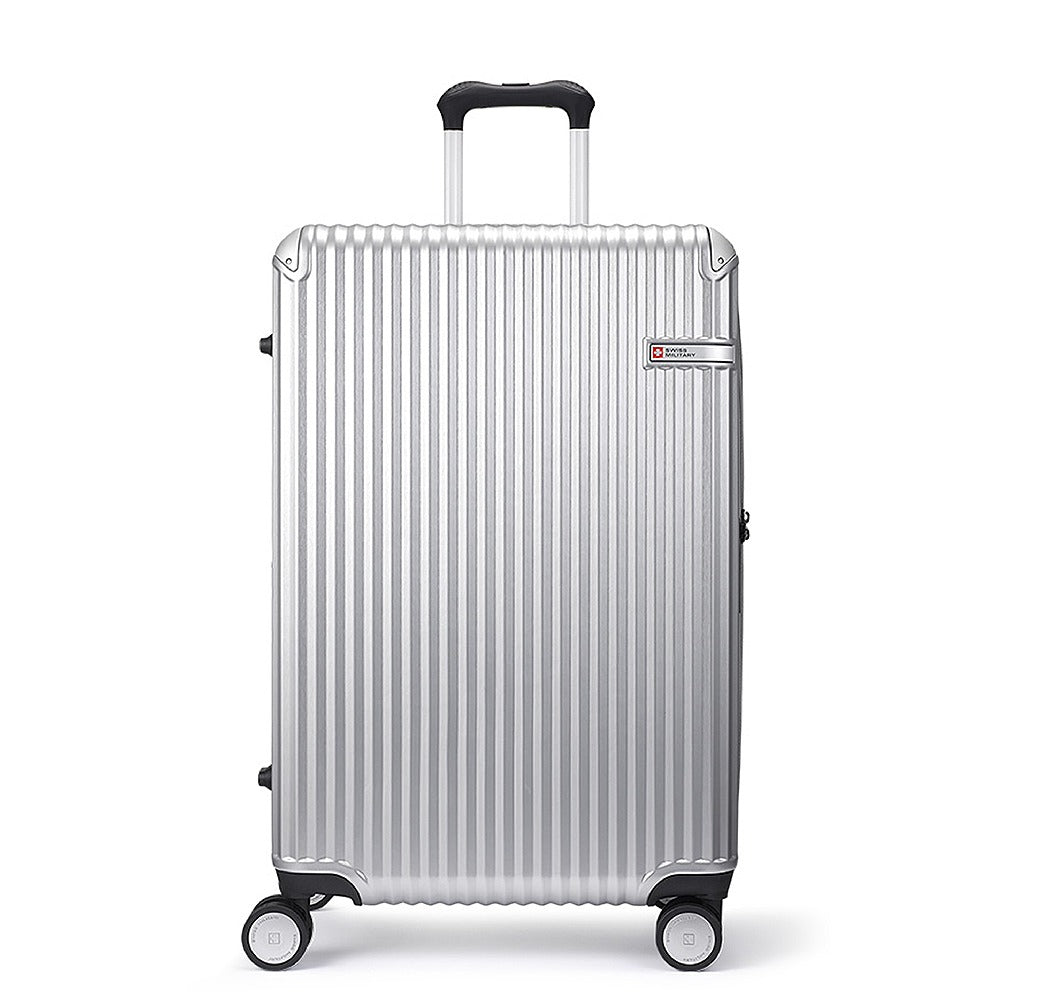 スーツケース SWISS MILITARY Lサイズ 一週間以上 71cm SOGLIO(ソーリオ) メタリックシルバー 【内装アップグレード版】