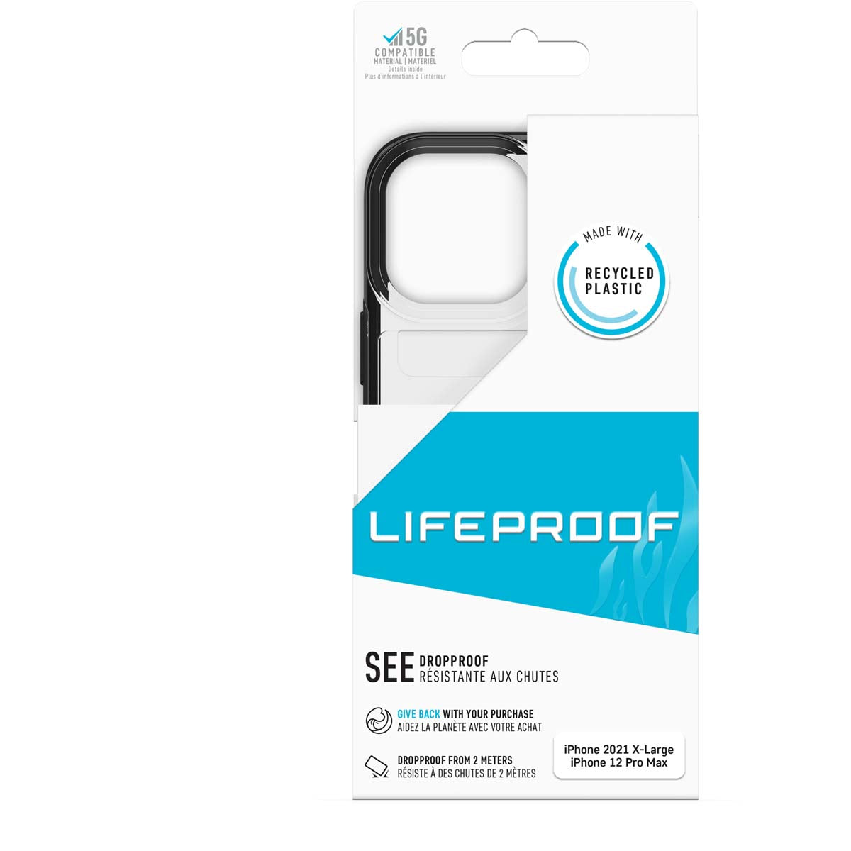 iPhone13ProMaxケース LifeProof SEE ブラッククリスタル