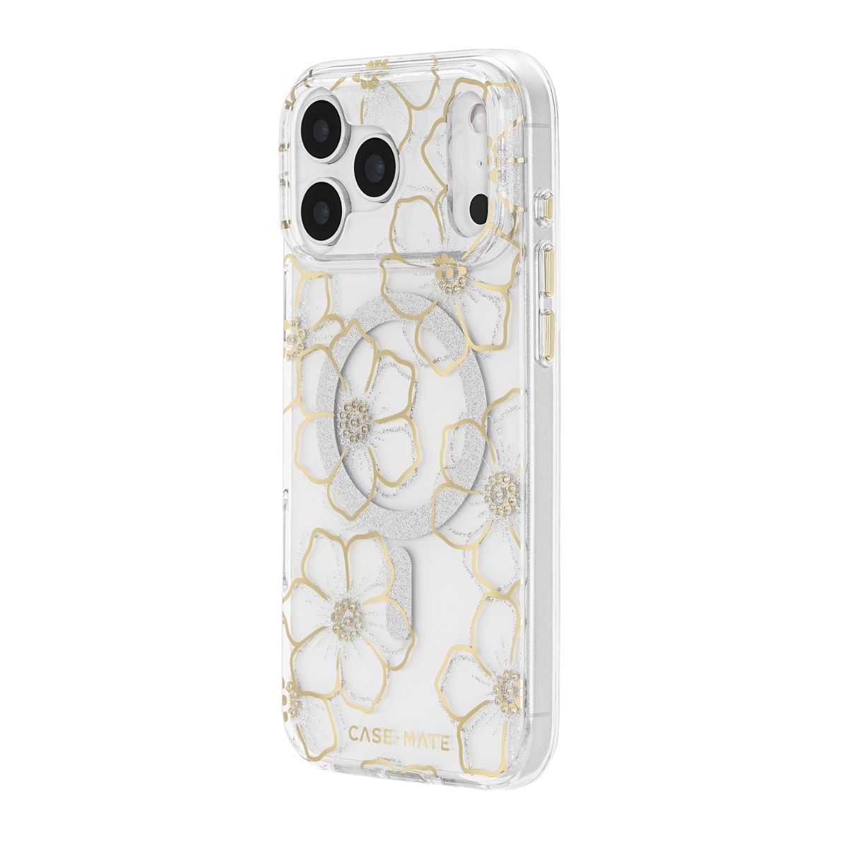 iPhone 18 Pro/17 Proケース Floral Gems ゴールド – MiraiSell