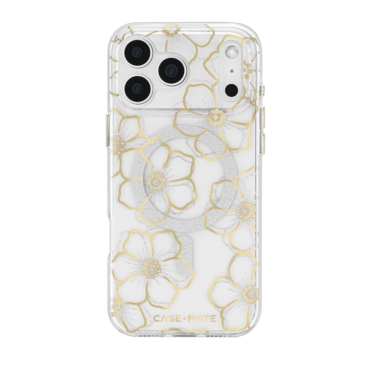 iPhone 18 Pro Max/17 Pro Maxケース Floral Gems ゴールド