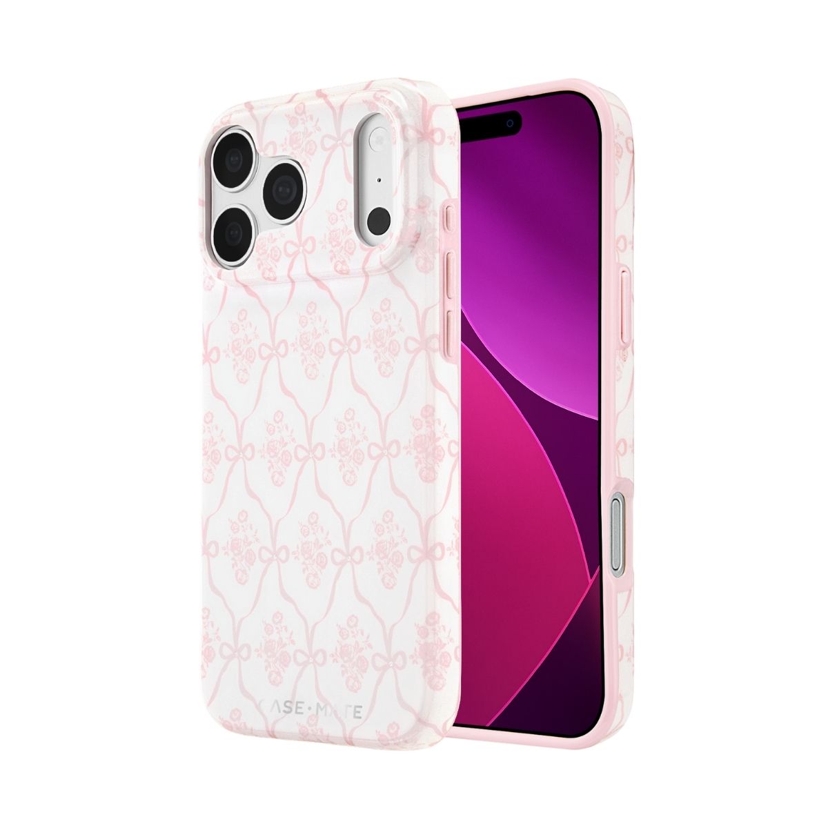 iPhone 18 Pro Max/17 Pro Maxケース Trellis Bow ピンク – MiraiSell