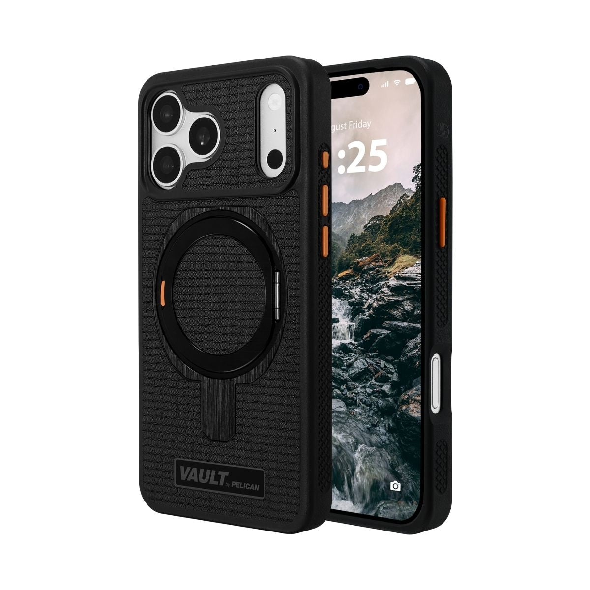 iPhone 18 Pro/17 Proケース Vault ブラックリップストップ 360