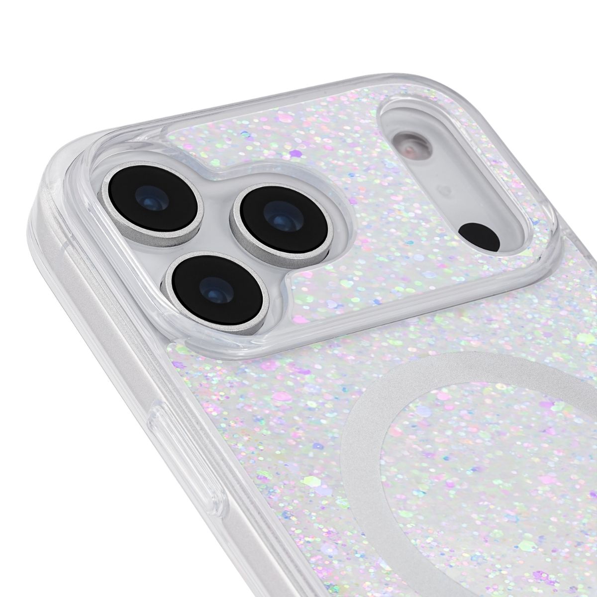 iPhone 18 Pro Max/17 Pro Maxケース Chunky Glitter イリディセント MagSafe対応