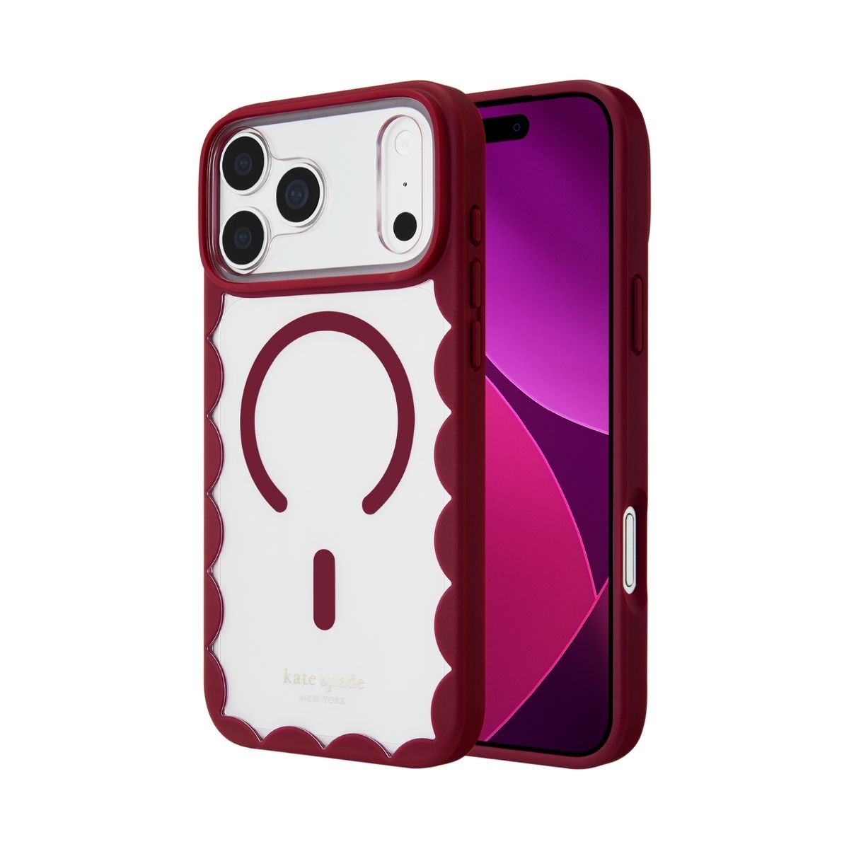 iPhone 18 Pro Max/17 Pro Maxケース Scallop チェリー MagSafe対応