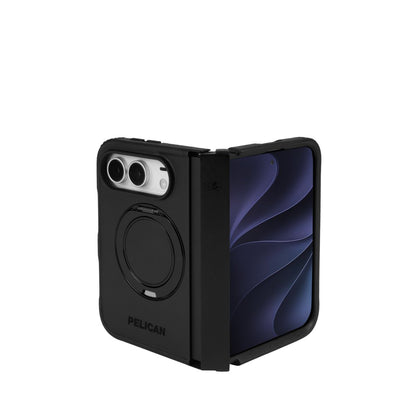 iPhone Duoケース Protector ブラック 360°スタンド付き