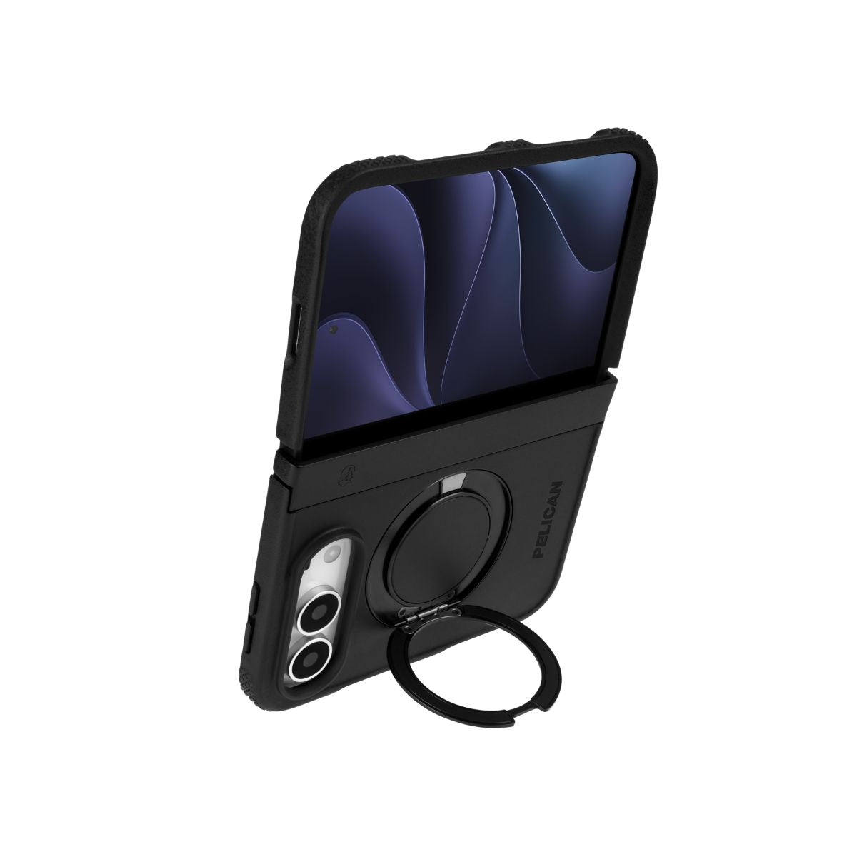 iPhone Duoケース Protector ブラック 360°スタンド付き