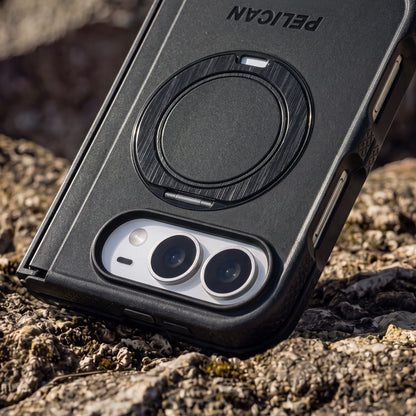 iPhone Duoケース Protector ブラック 360°スタンド付き