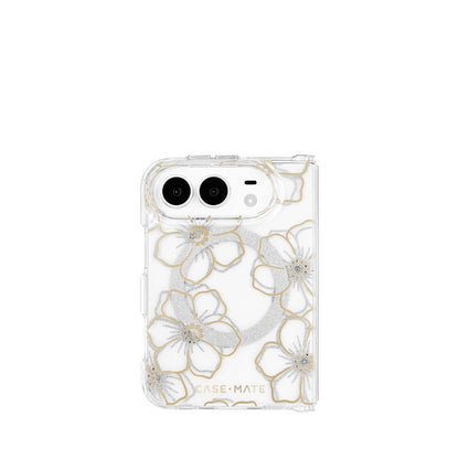iPhone Duoケース Floral Gems ゴールド