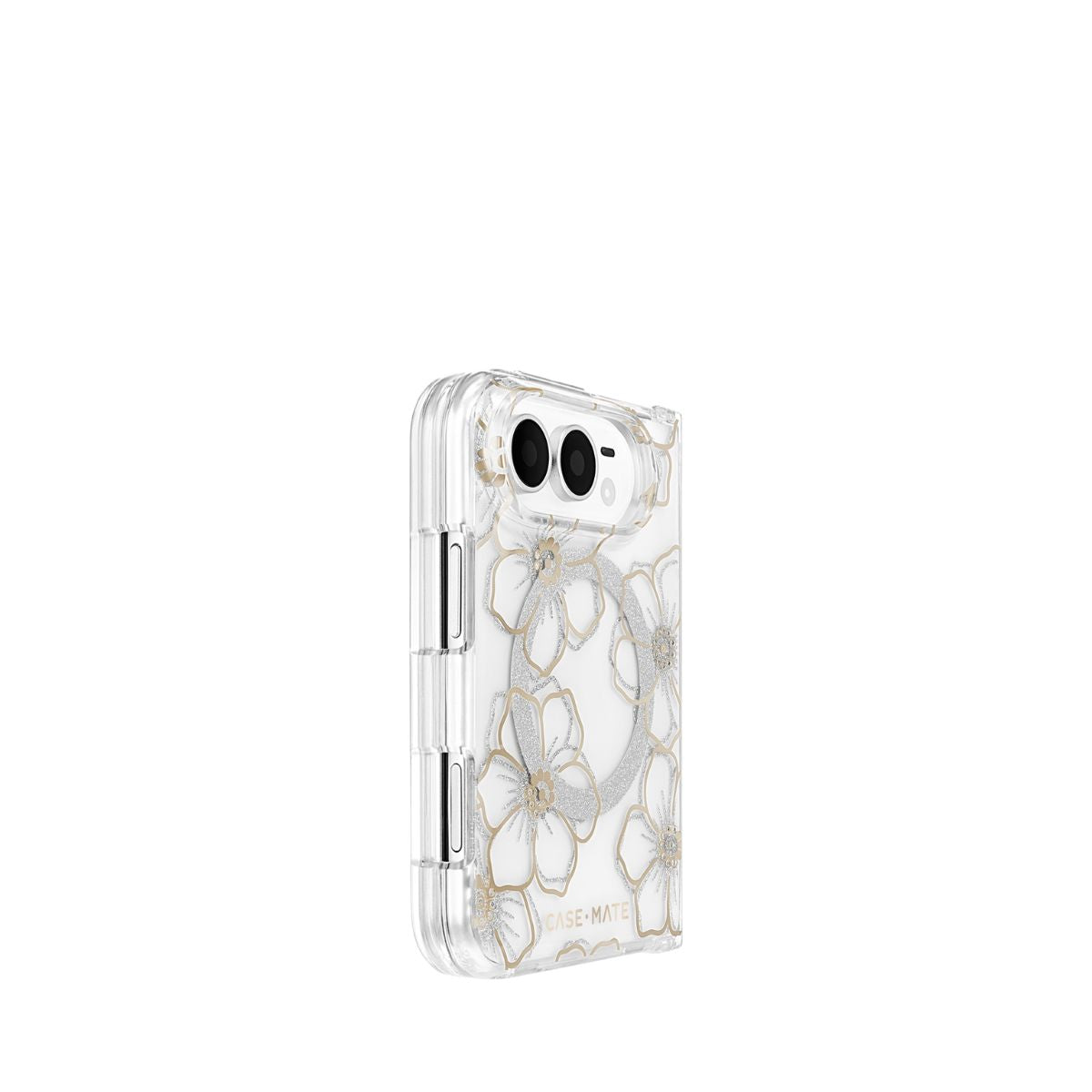 iPhone Duoケース Floral Gems ゴールド