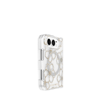 iPhone Duoケース Floral Gems ゴールド