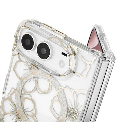 iPhone Duoケース Floral Gems ゴールド