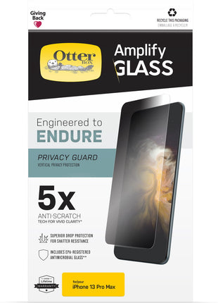 iPhone14Plusフィルム Amplify Glass Privacy Antimicrobial  抗菌性 プライバシー保護