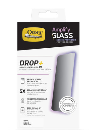 iPhone14フィルム Amplify Glass Privacy Antimicrobial  抗菌性 プライバシー保護