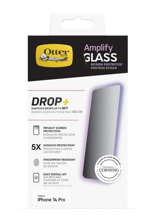 iPhone14ProMaxフィルム Amplify Glass Antimicrobial Privasy 抗菌性 プライバシー保護