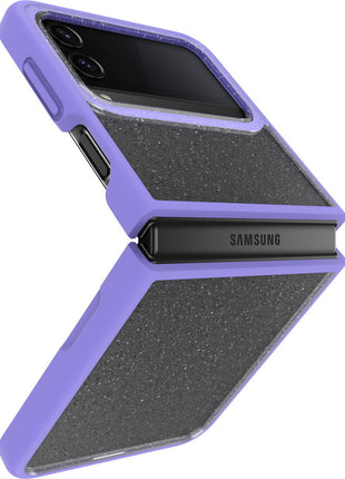 Galaxy Z Flip4ケース Thin Flex 耐衝撃 スパークルパープルエクシング