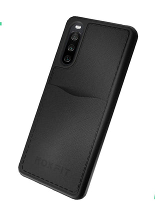 Xperia10IVケース ROXFIT Pocket Reiner ガラスセット 耐衝撃 ブラック