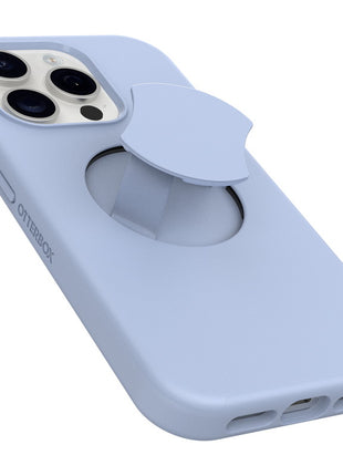 iPhone15Proケース OtterGrip Symmetry 耐衝撃 MILスペック グリップ付 MagSafe ブルー