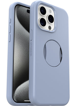 iPhone15ProMaxケース OtterGrip Symmetry 耐衝撃 MILスペック グリップ付 MagSafe ブルー