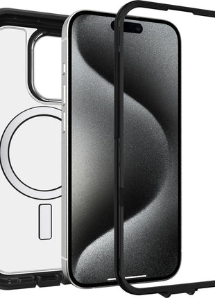 iPhone15Proケース Defender XT Clear 耐衝撃 MILスペック MagSafe ダークサイド