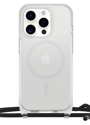iPhone15Proケース React Necklace 耐衝撃 MILスペック MagSafe ストラップ可 クリア