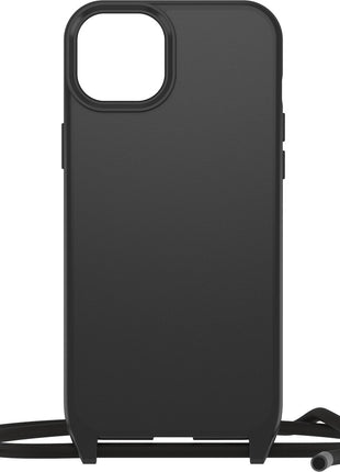 iPhone15Plusケース React Necklace 耐衝撃 MILスペック MagSafe ストラップ可 ブラック