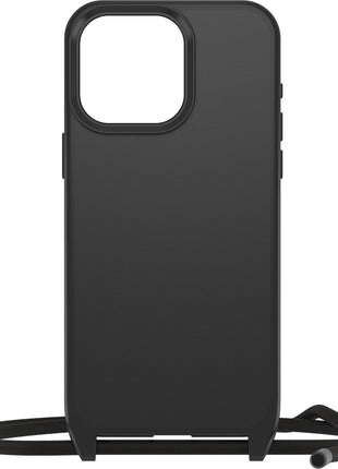 iPhone15ProMaxケース React Necklace 耐衝撃 MILスペック MagSafe ストラップ可 ブラック