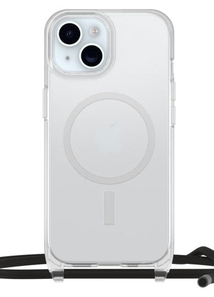 iPhone15ケース React Necklace 耐衝撃 MILスペック MagSafe ストラップ可 クリア