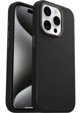 iPhone15Proケース Symmetry Cactus Leather Noir Ash ブラック