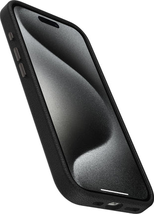 iPhone15Proケース Symmetry Cactus Leather Noir Ash ブラック