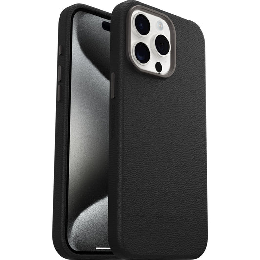 iPhone15ProMaxケース Symmetry Cactus Leather Noir Ash ブラック